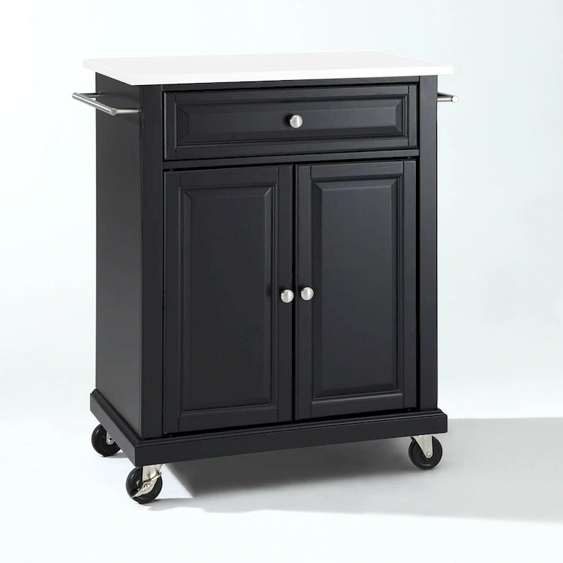 Draagbare keukentrolley met granieten blad - 31W x 18D x 35.5H
