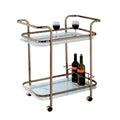 Moderner Servierwagen in Champagner-Ausführung - 32.5 H x 27 W x 16.5 L Inches